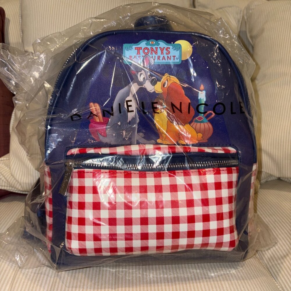NEW Disney Lady And The Tramp Mini Backpack by Danielle Nicole Spaghetti Kiss